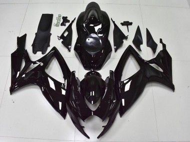 Suzuki GSXR 600 / 750 K6 2006-2007 Verkleidungen - Glänzend Schwarz