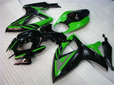 Suzuki GSXR 600 / 750 K6 2006-2007 Verkleidungen - Grün Schwarz