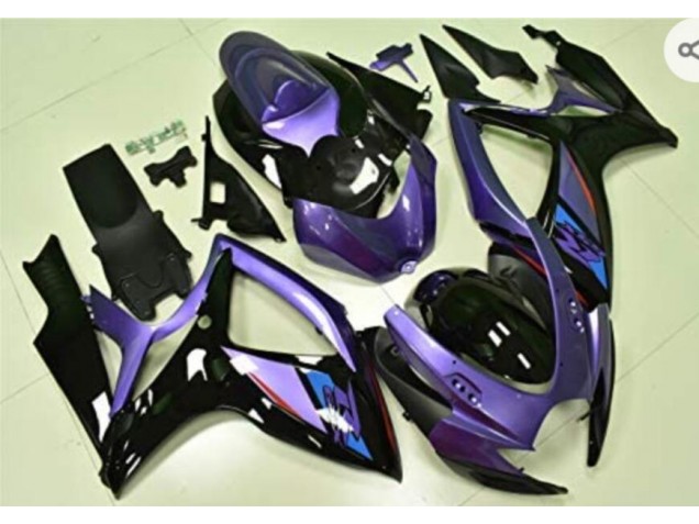 Suzuki GSXR 600 / 750 K6 2006-2007 Verkleidungen - Lila Schwarz