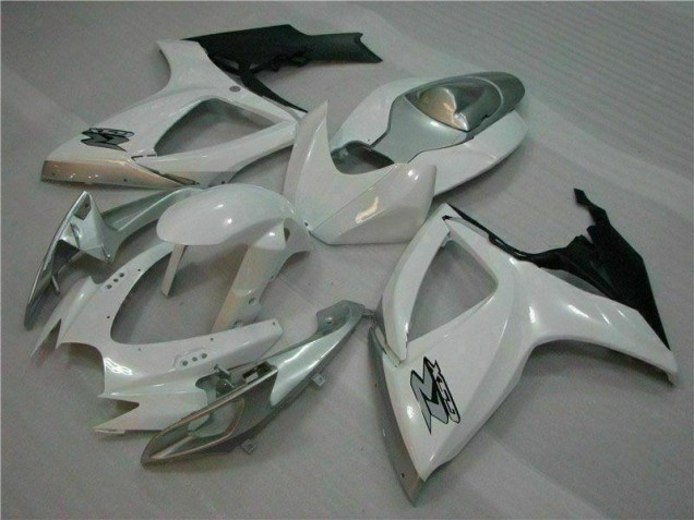 Suzuki GSXR 600 / 750 K6 2006-2007 Verkleidungen & Plastik - Weiß Silber