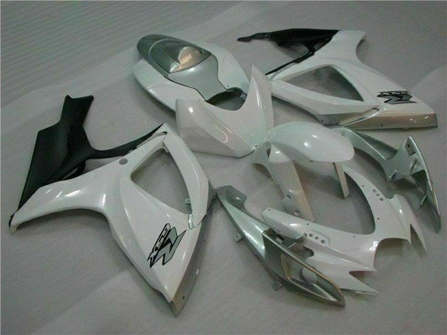 Suzuki GSXR 600 / 750 K6 2006-2007 Verkleidungen & Plastik - Weiß Silber