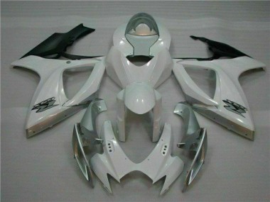 Suzuki GSXR 600 / 750 K6 2006-2007 Verkleidungen & Plastik - Weiß Silber