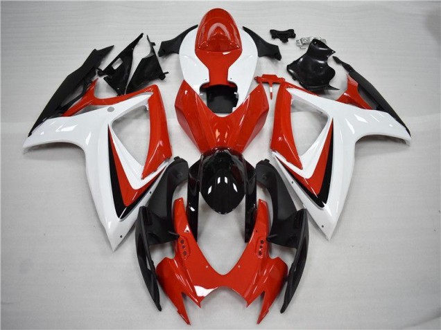 Suzuki GSXR 600 / 750 K6 2006-2007 Verkleidungen - Rot Schwarz
