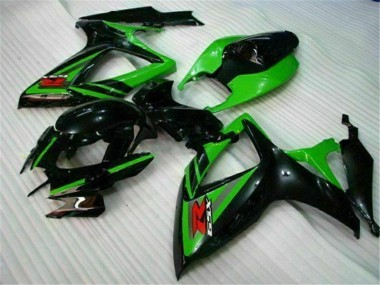 Suzuki GSXR 600 / 750 K6 2006-2007 Verkleidungen - Schwarz Grün