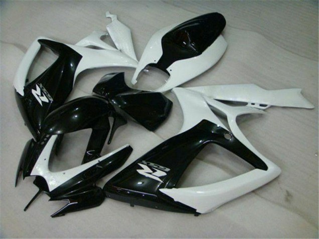 Suzuki GSXR 600 / 750 K6 2006-2007 Verkleidungen - Schwarz Weiß