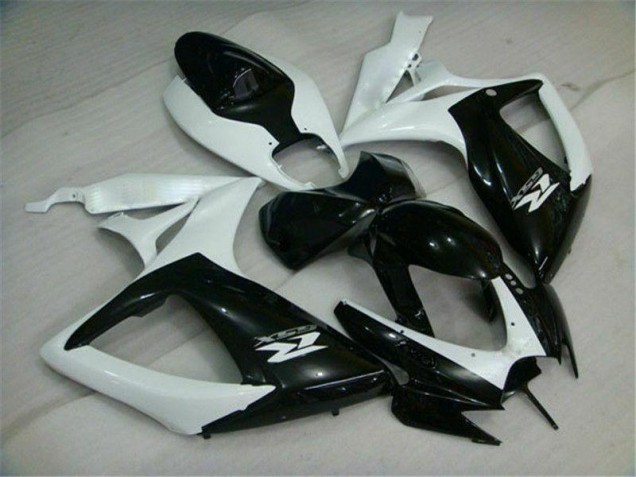 Suzuki GSXR 600 / 750 K6 2006-2007 Verkleidungen - Schwarz Weiß
