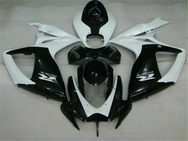Suzuki GSXR 600 / 750 K6 2006-2007 Verkleidungen - Schwarz Weiß