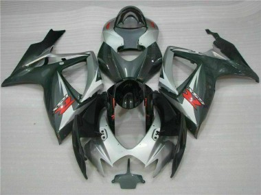 Suzuki GSXR 600 / 750 K6 2006-2007 Verkleidungen - Silber Schwarz