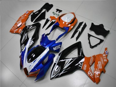 Suzuki GSXR 600 / 750 K8 2008-2010 Verkleidungen - Blau Orange