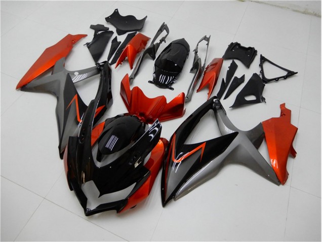 Suzuki GSXR 600 / 750 K8 2008-2010 Verkleidungen - Schwarz Orange Grau
