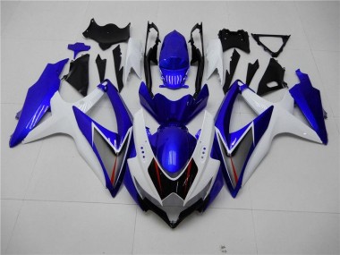 Suzuki GSXR 600 / 750 K8 2008-2010 Verkleidungen - Weiß Blau