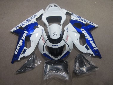 Suzuki GSXR 600 K1 K2 K3 2001-2003 Verkleidung - Weiß Blau Motul