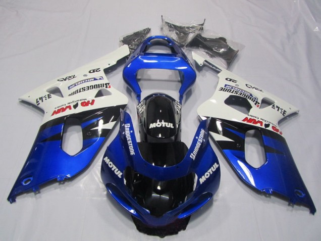 Suzuki GSXR 600 K1 K2 K3 2001-2003 Verkleidungen - Blau Weiß Motul