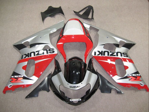 Suzuki GSXR 600 K1 K2 K3 2001-2003 Verkleidungen - Rot Silber