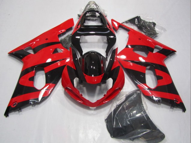 Suzuki GSXR 600 K1 K2 K3 2001-2003 Verkleidungen - Schwarz Rot