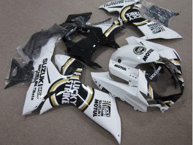 Suzuki GSXR 600 K11 2011-2024 Verkleidung - Weiß Lucky Strike Schwarz Motul