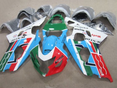 Suzuki GSXR 600 K4 2004-2005 Verkleidungen - BlauGrün Rot Motul