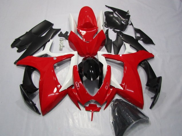 Suzuki GSXR 600 K6 2006-2007 Verkleidungen - Rot Schwarz