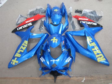 Suzuki GSXR 600 K8 2008-2010 Verkleidungen - Blau Gelb Rizla Weiß Motul