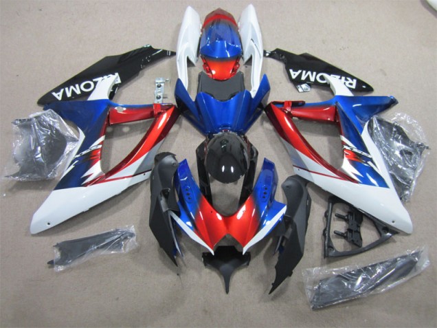 Suzuki GSXR 600 K8 2008-2010 Verkleidungen - Blau Rot Weiß
