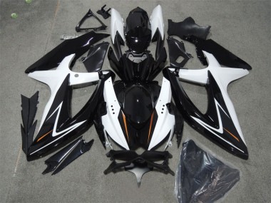 Suzuki GSXR 600 K8 2008-2010 Verkleidungen - Schwarz Weiß