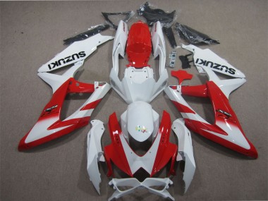 Suzuki GSXR 600 K8 2008-2010 Verkleidungen - Weiß Rot