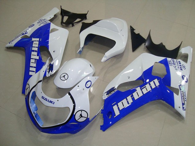 Suzuki GSXR 750 K1 K2 K3 2001-2003 Verkleidungen - Blau Weiß Jordan