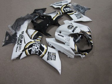 Suzuki GSXR 750 K11 2011-2024 Verkleidungen - Weiß Lucky Strike Schwarz Motul
