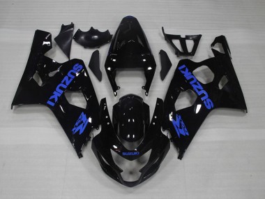 Suzuki GSXR 750 K4 2004-2005 Verkleidungen - Schwarz Blau Aufkleber