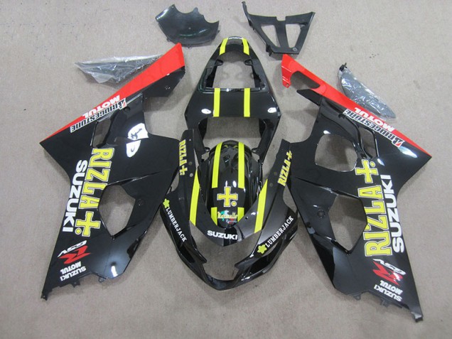 Suzuki GSXR 750 K4 2004-2005 Verkleidungen - Schwarz Gelb Rizla