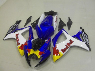 Suzuki GSXR 750 K6 2006-2007 Verkleidungen - Blau Weiß Rot Bull