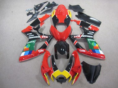 Suzuki GSXR 750 K6 2006-2007 Verkleidungen - Rot Schwarz Grün