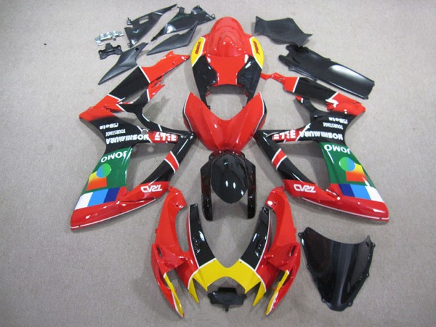 Suzuki GSXR 750 K6 2006-2007 Verkleidungen - Rot Schwarz Grün