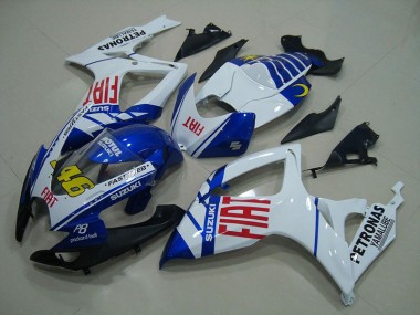 Suzuki GSXR 750 K6 2006-2007 Verkleidungen - Weiß Blau Fiat 46