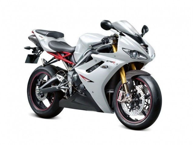 Triumph Daytona 675 Triple 2009-2012 Verkleidungen - Perl Weiß Schwarz Triumph Daytona 675 Triple 2009-2012 Verkleidungen - Perl Weiß Schwarz