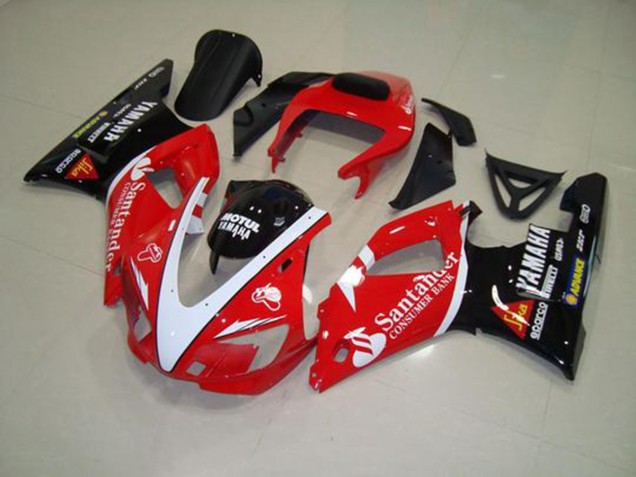 Yamaha R1 1998-1999 Verkleidungen - Rot Schwarz Weiß