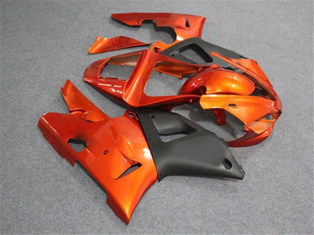 Yamaha R1 2000-2001 Verkleidungen - Orange Schwarz