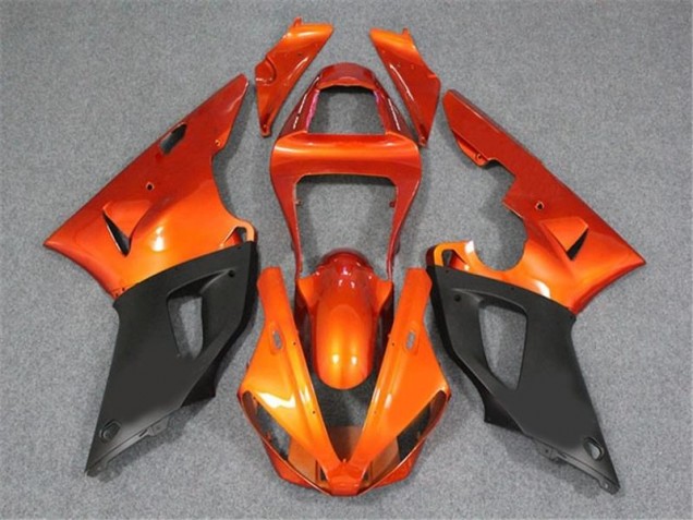 Yamaha R1 2000-2001 Verkleidungen - Orange Schwarz