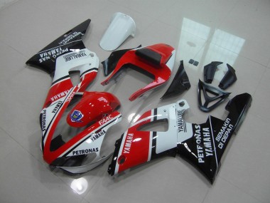 Yamaha R1 2000-2001 Verkleidungen - Rot Glänzend Schwarz