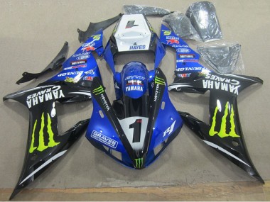 Yamaha R1 2002-2003 Verkleidungen - Blauschwarze Gräber 1