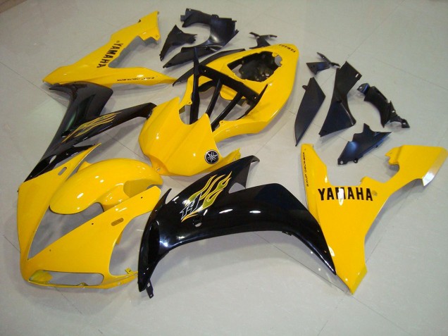 Yamaha R1 2004-2006 Verkleidungen - Gelb Schwarz Flamme Yamaha R1 2004-2006 Verkleidungen - Gelb Schwarz Flamme
