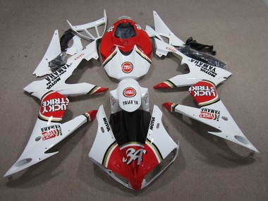 Yamaha R1 2004-2006 Verkleidungen - Rot Weiß Lucky Strike