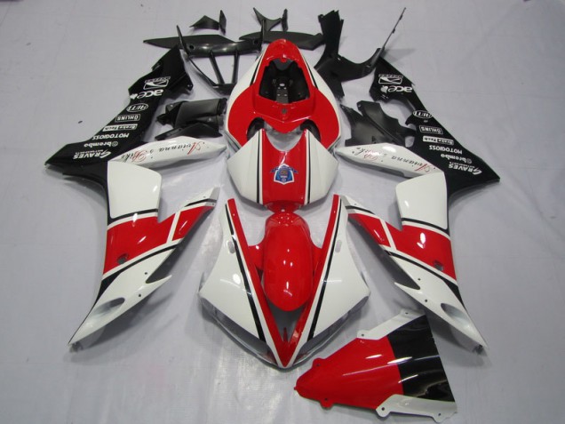 Yamaha R1 2004-2006 Verkleidungen - Rot Weiß Schwarz