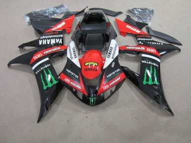 Yamaha R1 2004-2006 Verkleidungen - Rot Weiß Schwarz Motul