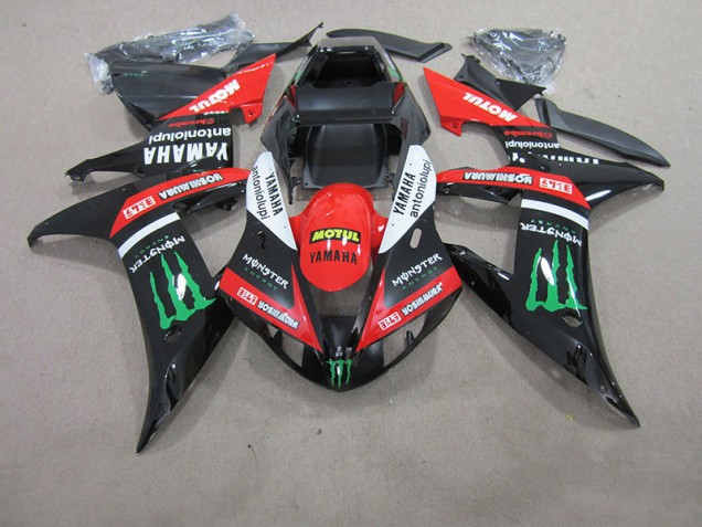 Yamaha R1 2004-2006 Verkleidungen - Rot Weiß Schwarz Motul