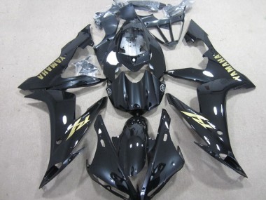 Yamaha R1 2004-2006 Verkleidungen - Schwarz Weiß Gold Aufkleber