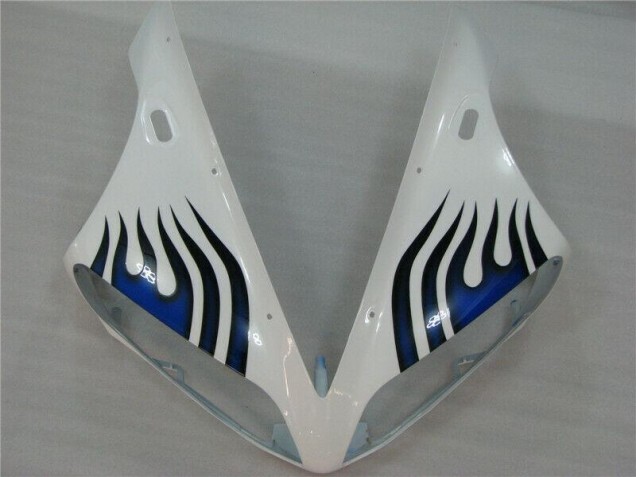 Yamaha R1 2004-2006 Verkleidungen - Weiß Blau Flamme