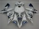 Yamaha R1 2004-2006 Verkleidungen - Weiß Blau Flamme