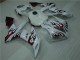 Yamaha R1 2004-2006 Verkleidungen - Weiß Rot Flamme