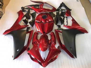 Yamaha R1 2007-2008 Verkleidung - Matt Schwarz Rot